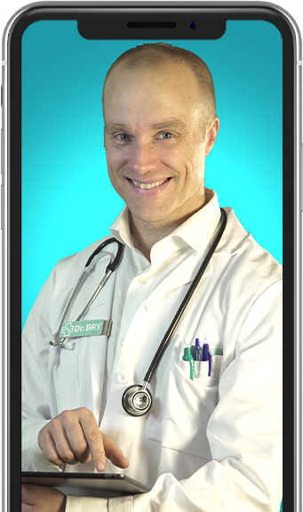 En läkare i en smartphone
